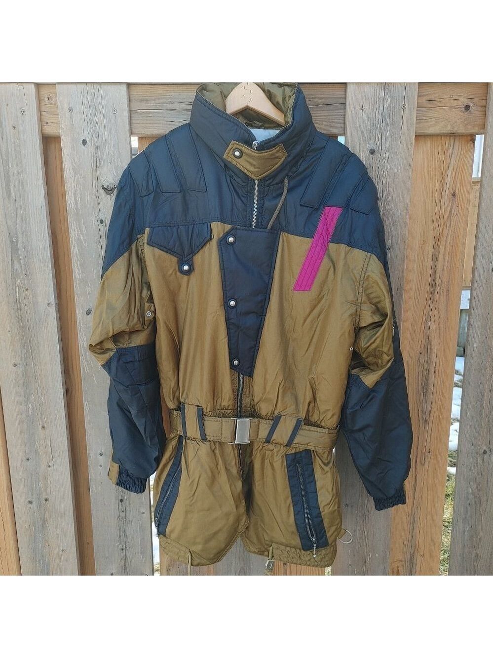 Men's Vintage 80's World Pro Mogul Tour Belted Ski Jacket Men's Medium